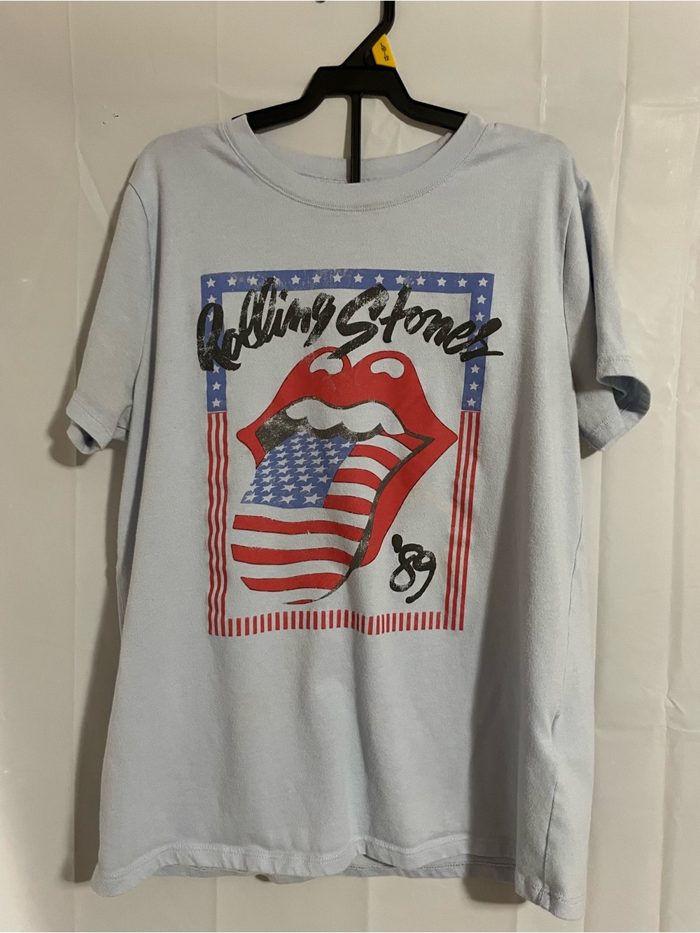 abercrombie kids Light Blue Graphic Tee with Red, White & Blue Print